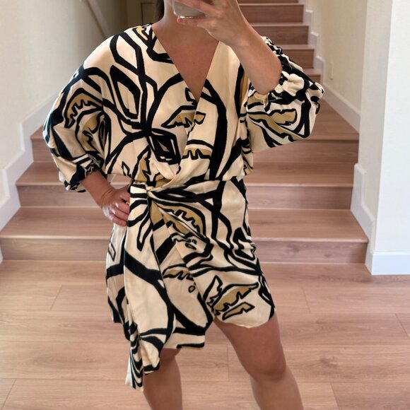 Eugenia Fernandez Wrap Mini Dress Size US XS - Picture 1 of 5